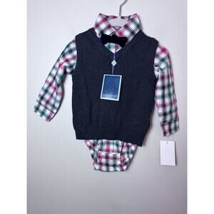 Andy & Evan 3 Piece Sweater Vest Set 18-24M NWT